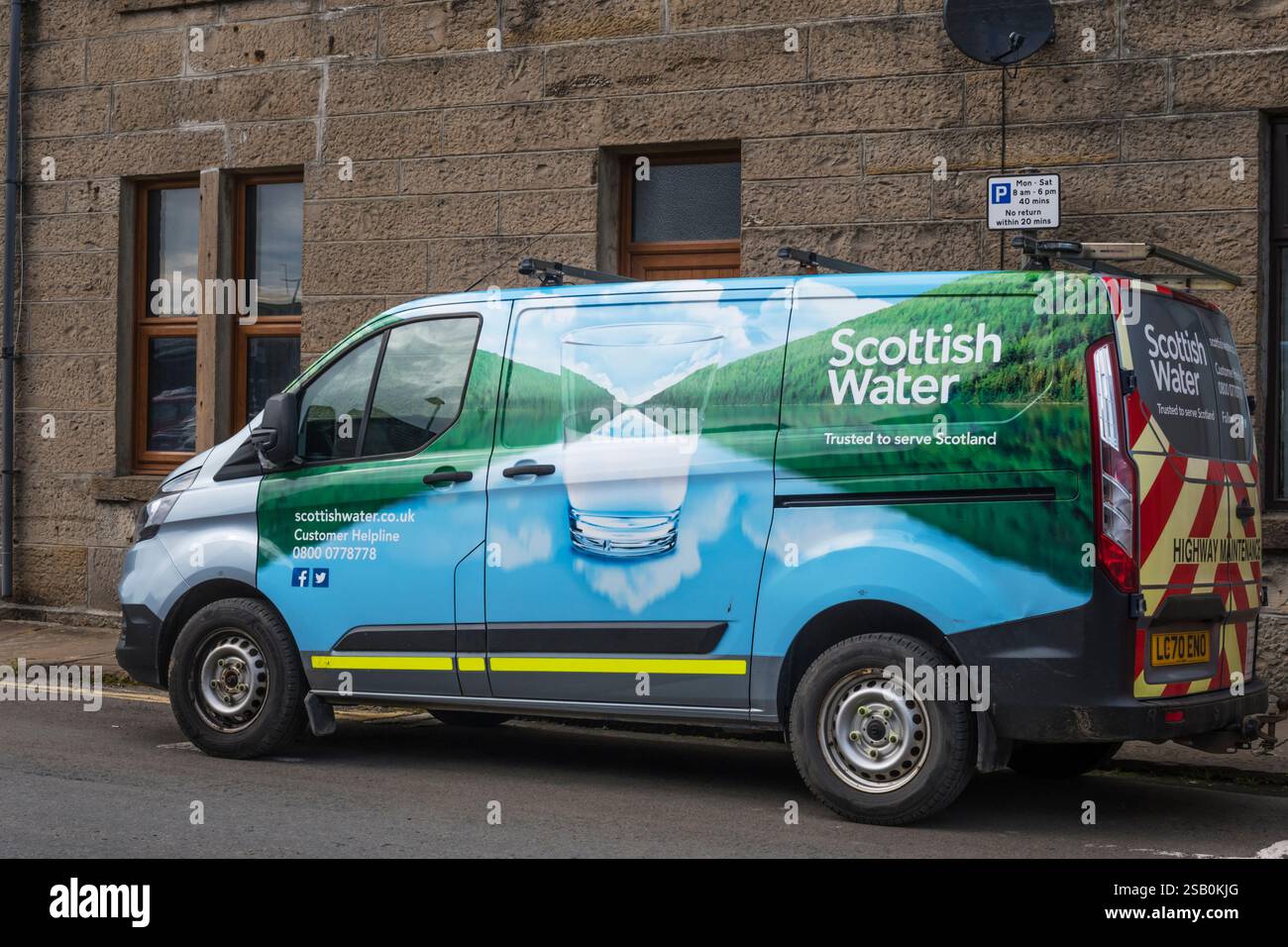 Un furgone acquatico scozzese a Kirkwall, nelle Orcadi. Foto Stock