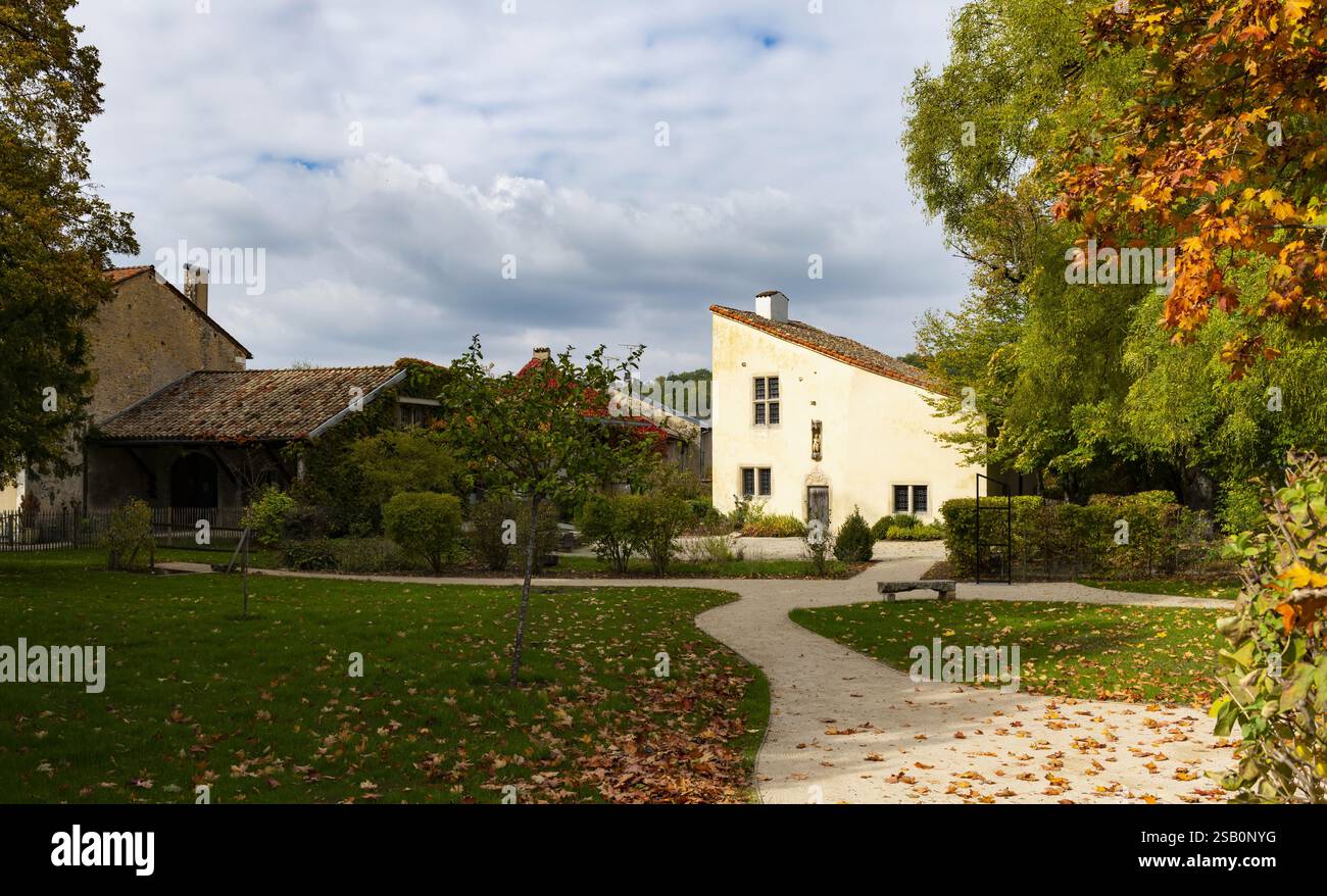 Casa natale di Giovanna d'Arco a Domrémy-la-Pucelle, Francia Foto Stock