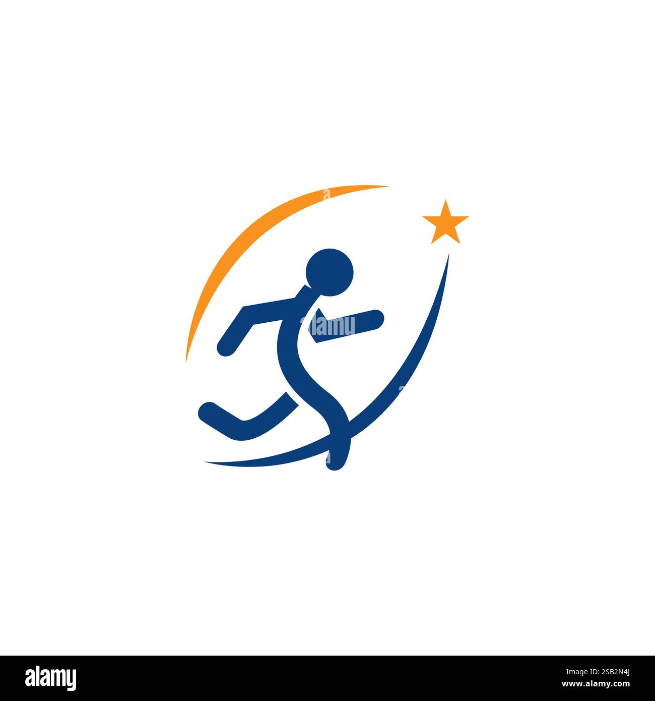 Logo Running Man. Eseguire Vector. Sport. Logo moderno e minimalista. EPS 10 Illustrazione Vettoriale