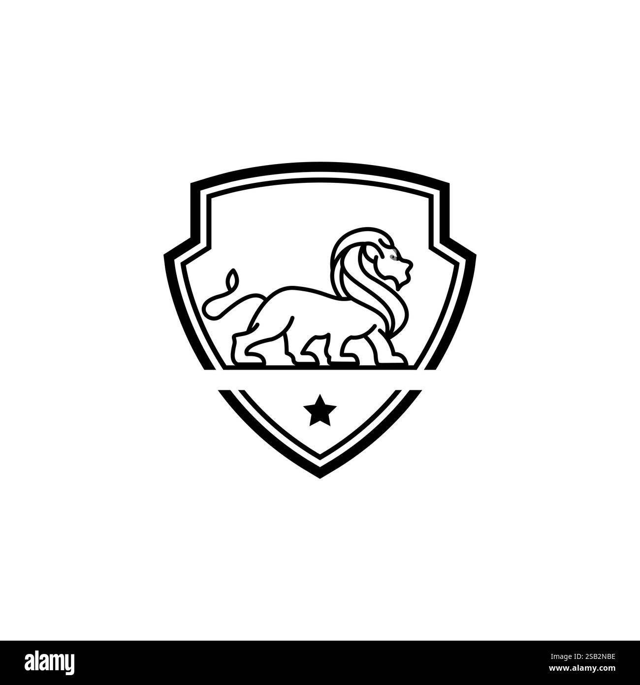 I simboli della corona reale del leone. Elegante logo Leo Animal dorato. Icona dell'identità di un marchio di lusso. Illustrazione vettoriale Illustrazione Vettoriale