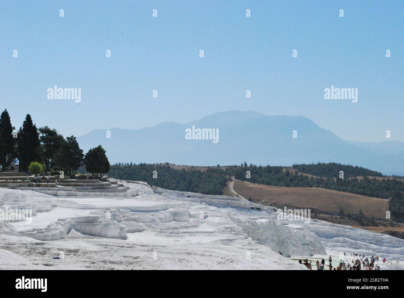 Paesaggio minerale naturale a Pumakkale Foto Stock