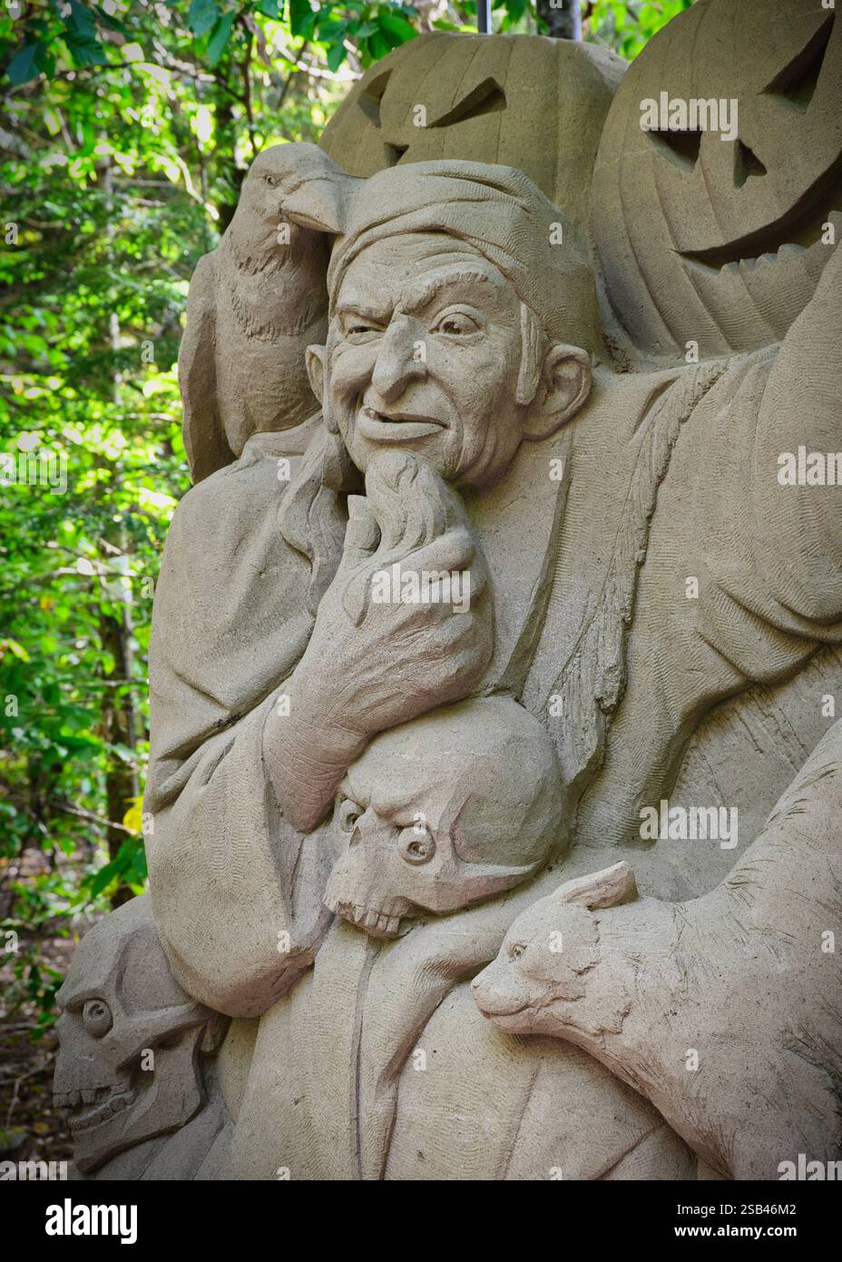 Sculture di sabbia a North Woodstock, New Hampshire Foto Stock