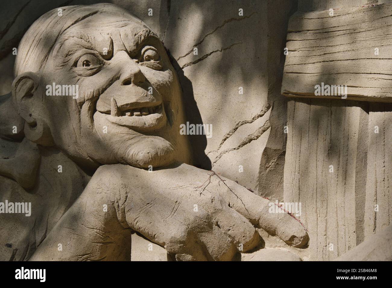 Sculture di sabbia a North Woodstock, New Hampshire Foto Stock