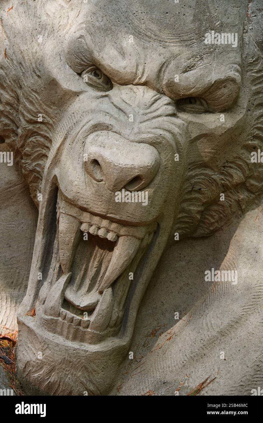 Sculture di sabbia a North Woodstock, New Hampshire Foto Stock