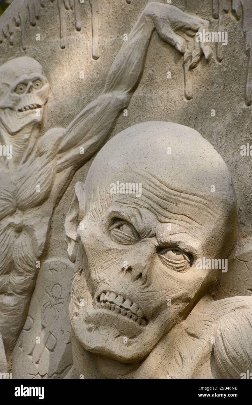 Sculture di sabbia a North Woodstock, New Hampshire Foto Stock