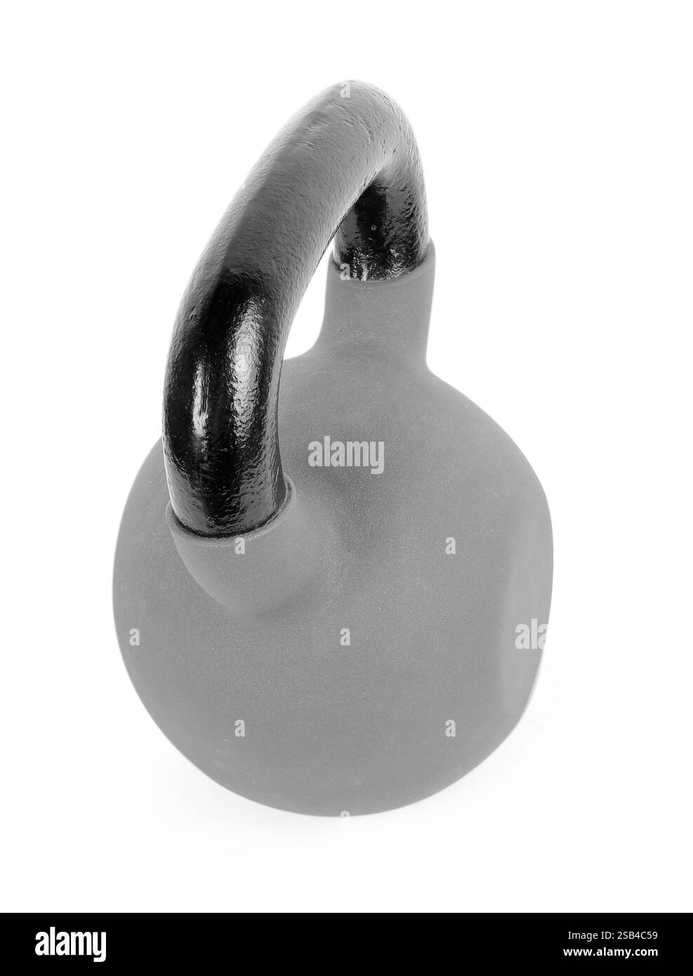 Un campanello metallico isolato su bianco. Attrezzature sportive Foto Stock