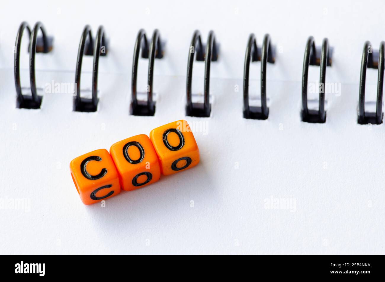 Testo COO su colorate perline alfabetiche in plastica che rappresentano il Chief Operating Officer Foto Stock