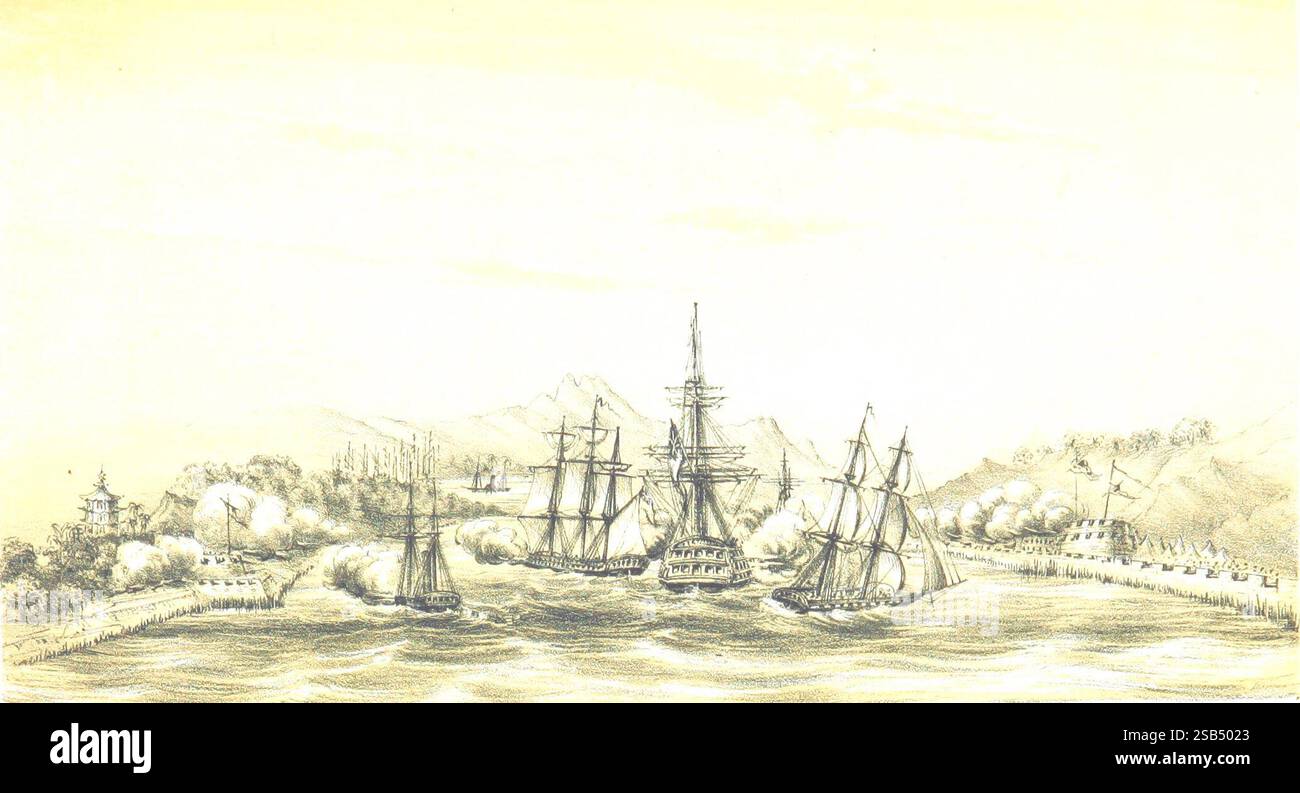 Battaglia di Woosung, 16 giugno 1842 Foto Stock