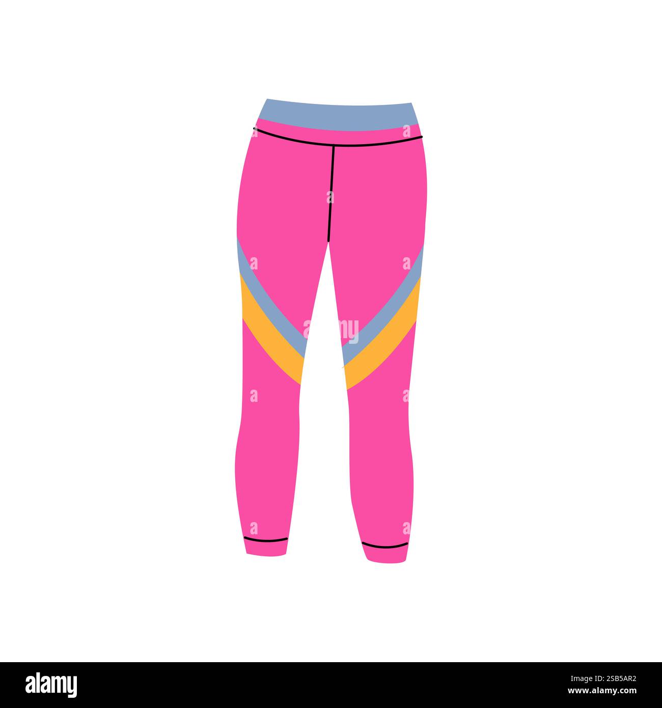 Un outfit atletico blu è composto da un top aderente e da pantaloncini coordinati, progettati per il massimo comfort durante gli allenamenti o l'abbigliamento casual. Perfetto per il fitness Illustrazione Vettoriale