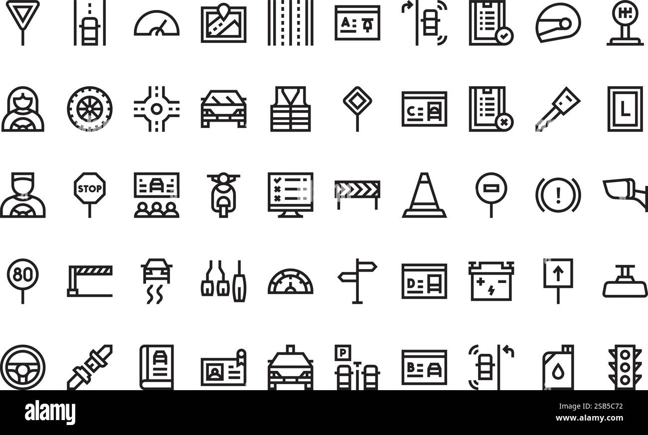 Raccolta di icone vettoriali di alta qualità con traccia modificabile. Ideale per progetti professionali e creativi Illustrazione Vettoriale