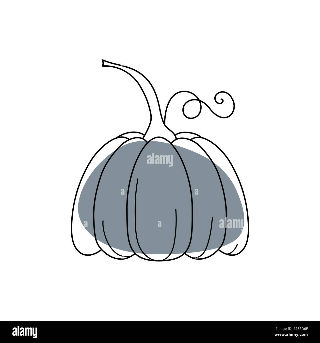 disegna la linea della palla di zucca per halloween. Illustrazione vettoriale Illustrazione Vettoriale