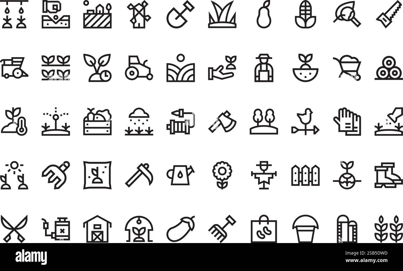 Raccolta di icone vettoriali di alta qualità con traccia modificabile. Ideale per progetti professionali e creativi Illustrazione Vettoriale