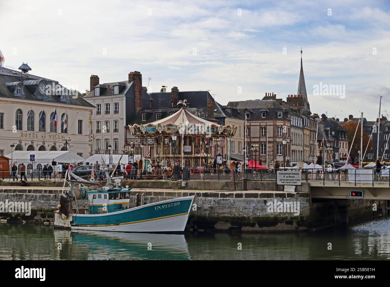 Quai de la Quarantaine, Honfleur Foto Stock