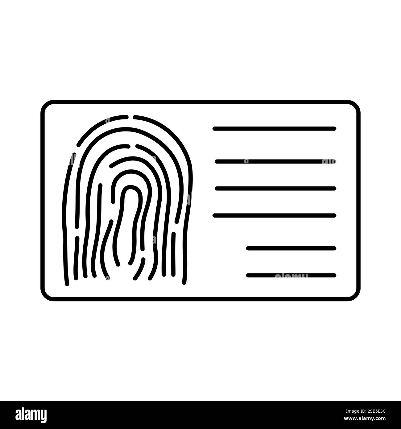 Questo design presenta un'impronta digitale e un layout per le informazioni personali, che enfatizza la sicurezza e l'identificazione. Gli intricati schemi del Illustrazione Vettoriale