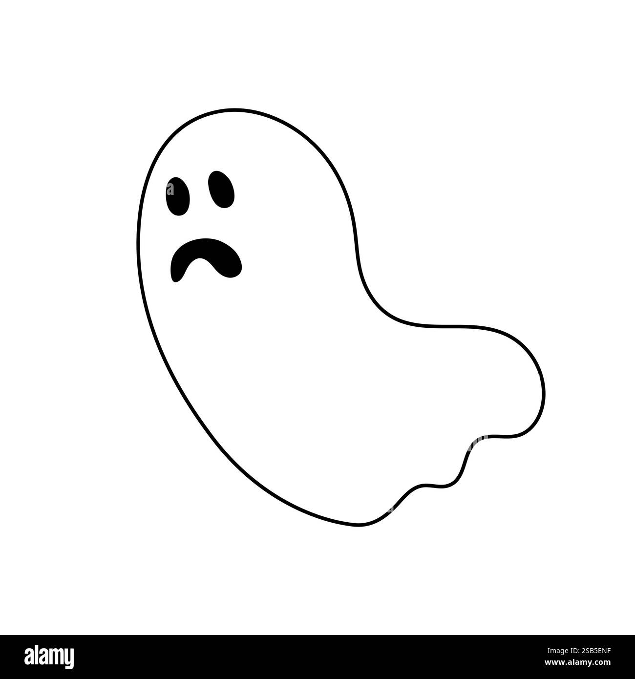 simpatici fantasmi di halloween, elemento piatto fantasmi di halloween, illustrazione vettoriale. Illustrazione vettoriale Illustrazione Vettoriale