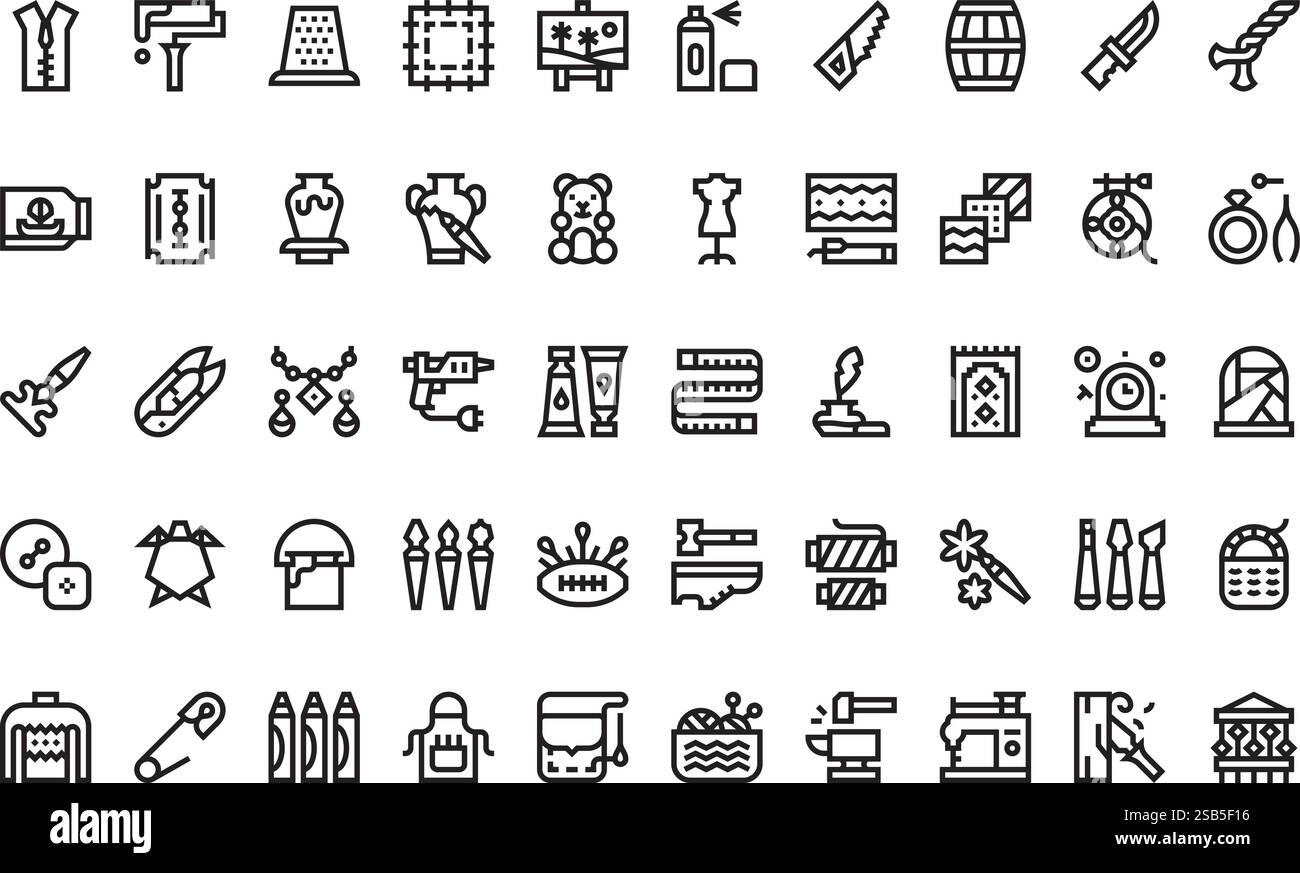 Raccolta di icone vettoriali di alta qualità con traccia modificabile. Ideale per progetti professionali e creativi Illustrazione Vettoriale