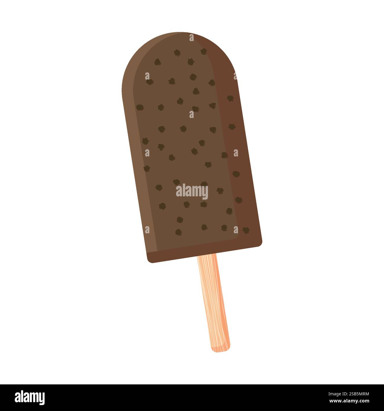 Icona Chocolate Ice Cream Stick Illustrazione Vettoriale
