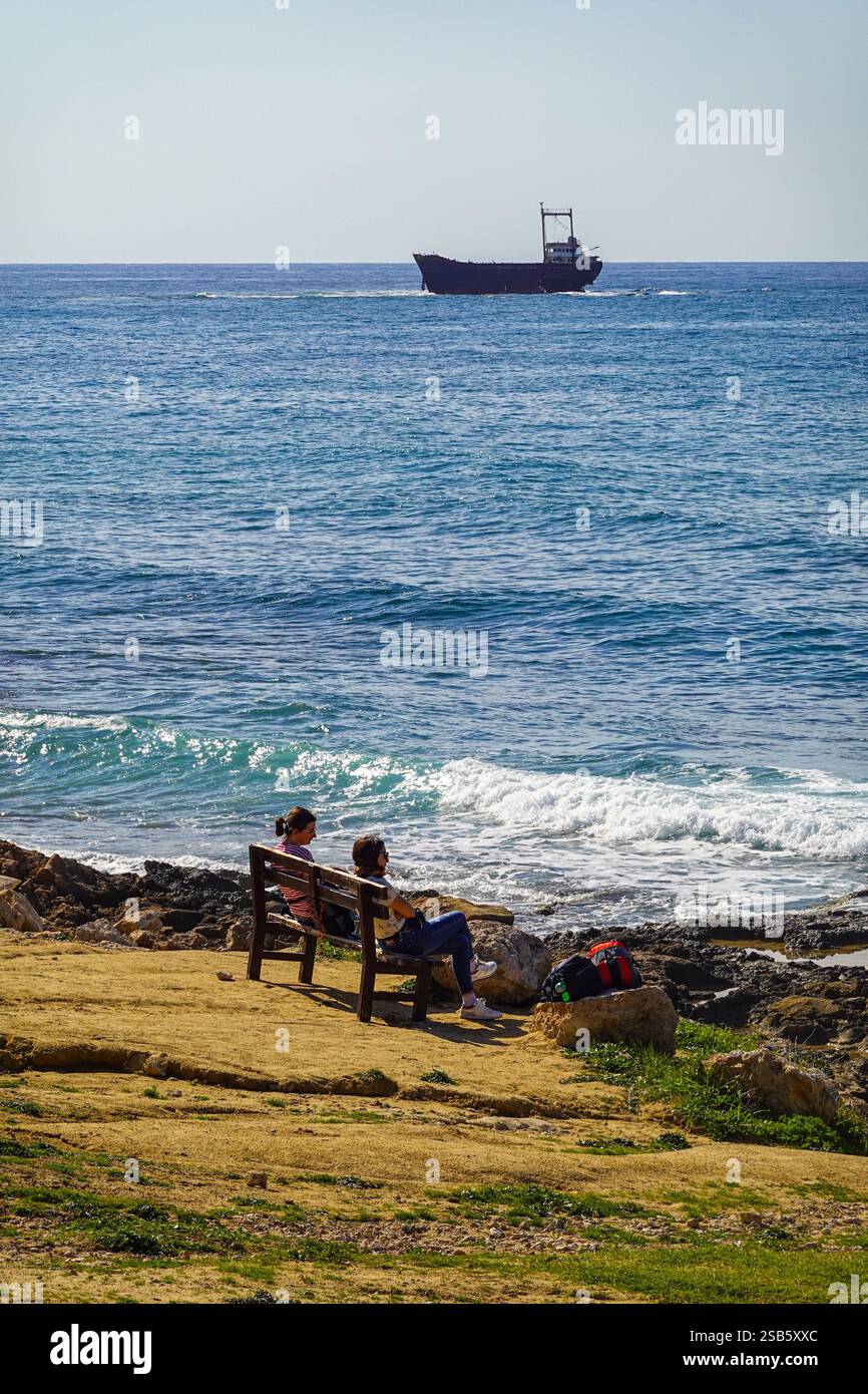 Paphos, Cipro, UE, bel tempo invernale in questa popolare destinazione turistica Foto Stock