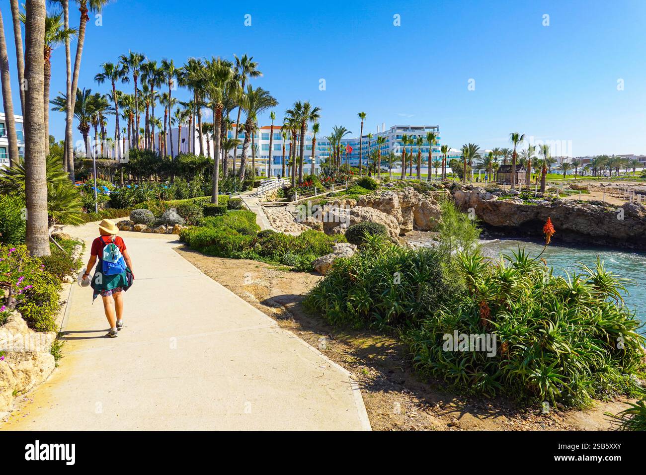 Paphos, Cipro, UE, bel tempo invernale in questa popolare destinazione turistica Foto Stock