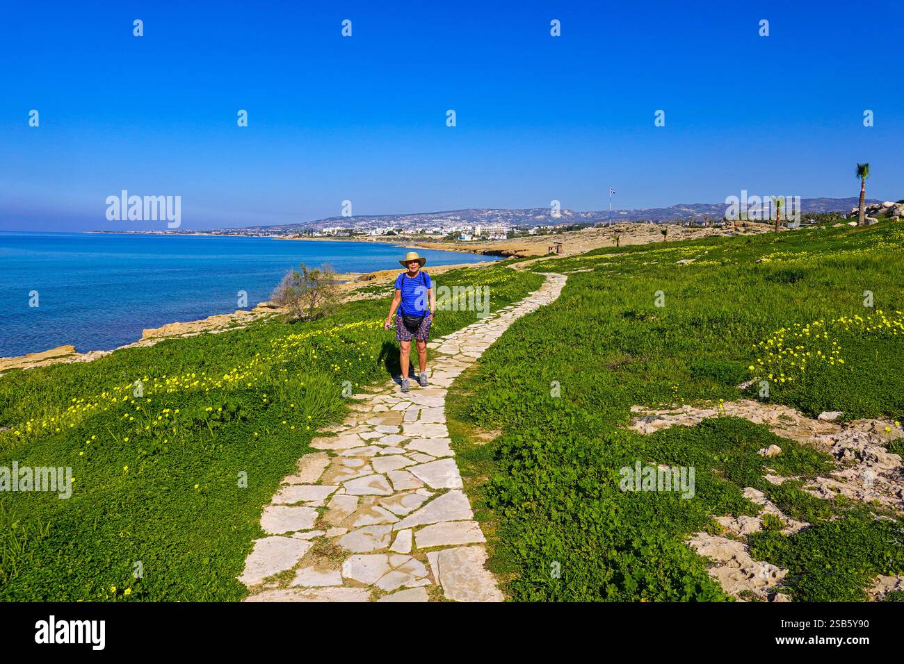 Paphos, Cipro, UE, bel tempo invernale in questa popolare destinazione turistica Foto Stock