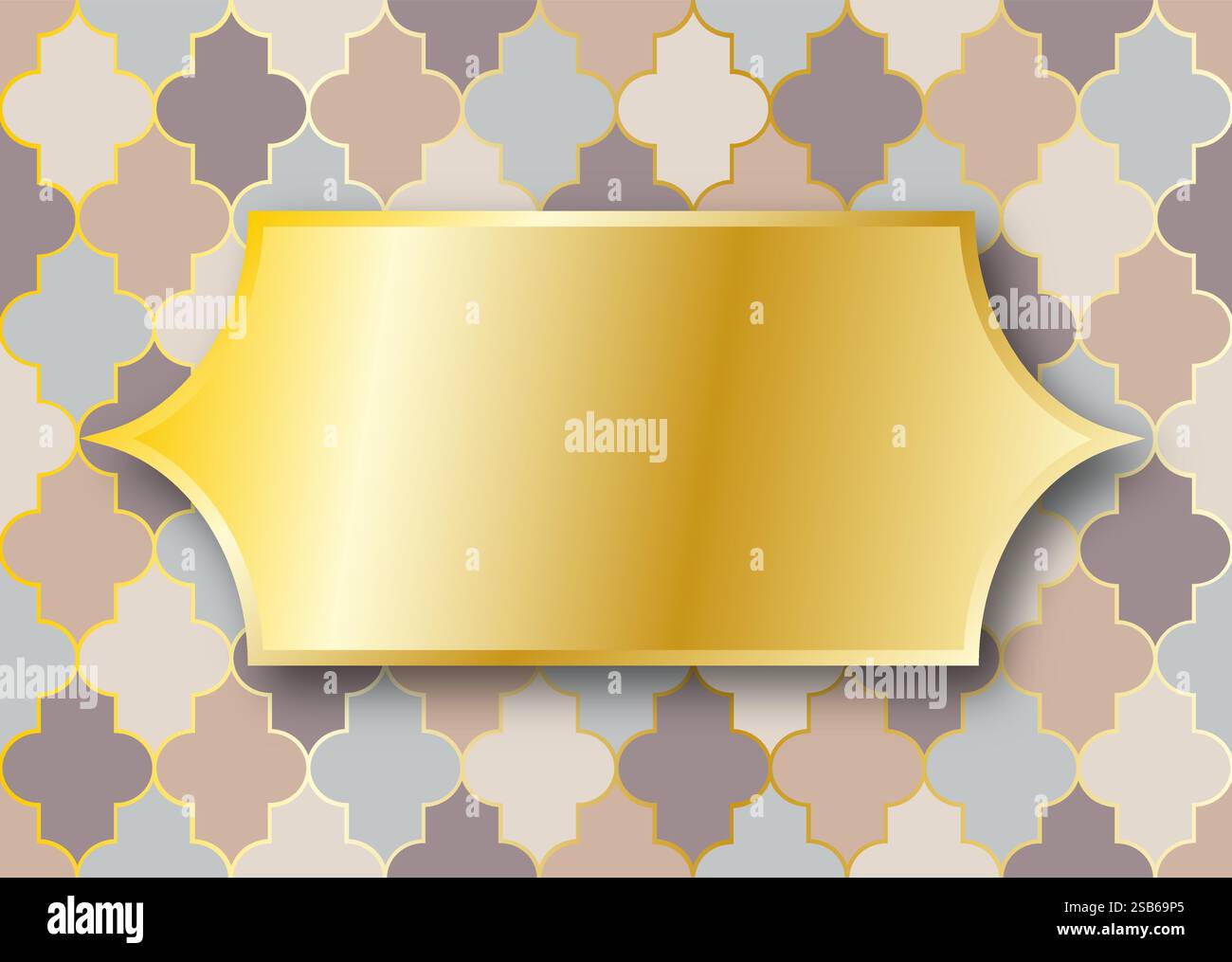 Carta da parati dorata di lusso. Sfondo Vector con motivo vintage. Illustrazione Vettoriale