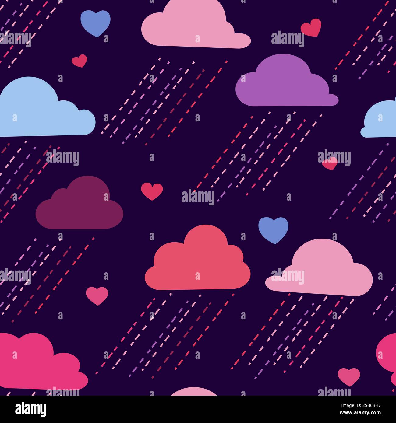 Cuori di sfondo vettoriali senza interruzioni. Motivo senza cuciture con il cuore Illustrazione Vettoriale