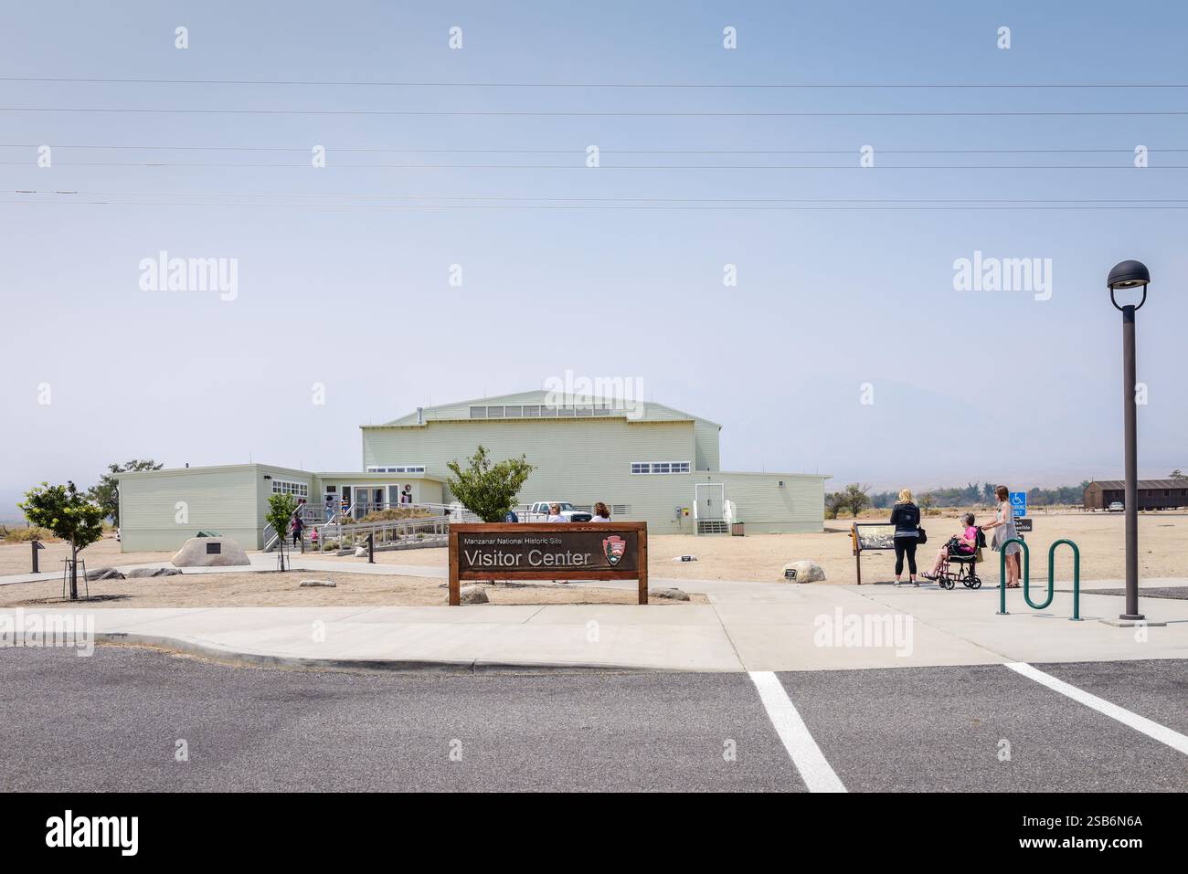 Independence, CA USA - 29 luglio 2018: Manzanar National Historic Site racconta la storia di dove i giapponesi americani furono incarcerati in una concentrazione Foto Stock