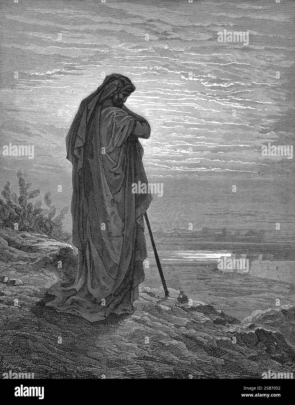 La Bibbia inglese di Doré (1866). Il profeta Amos. Amos 1:1 Foto Stock