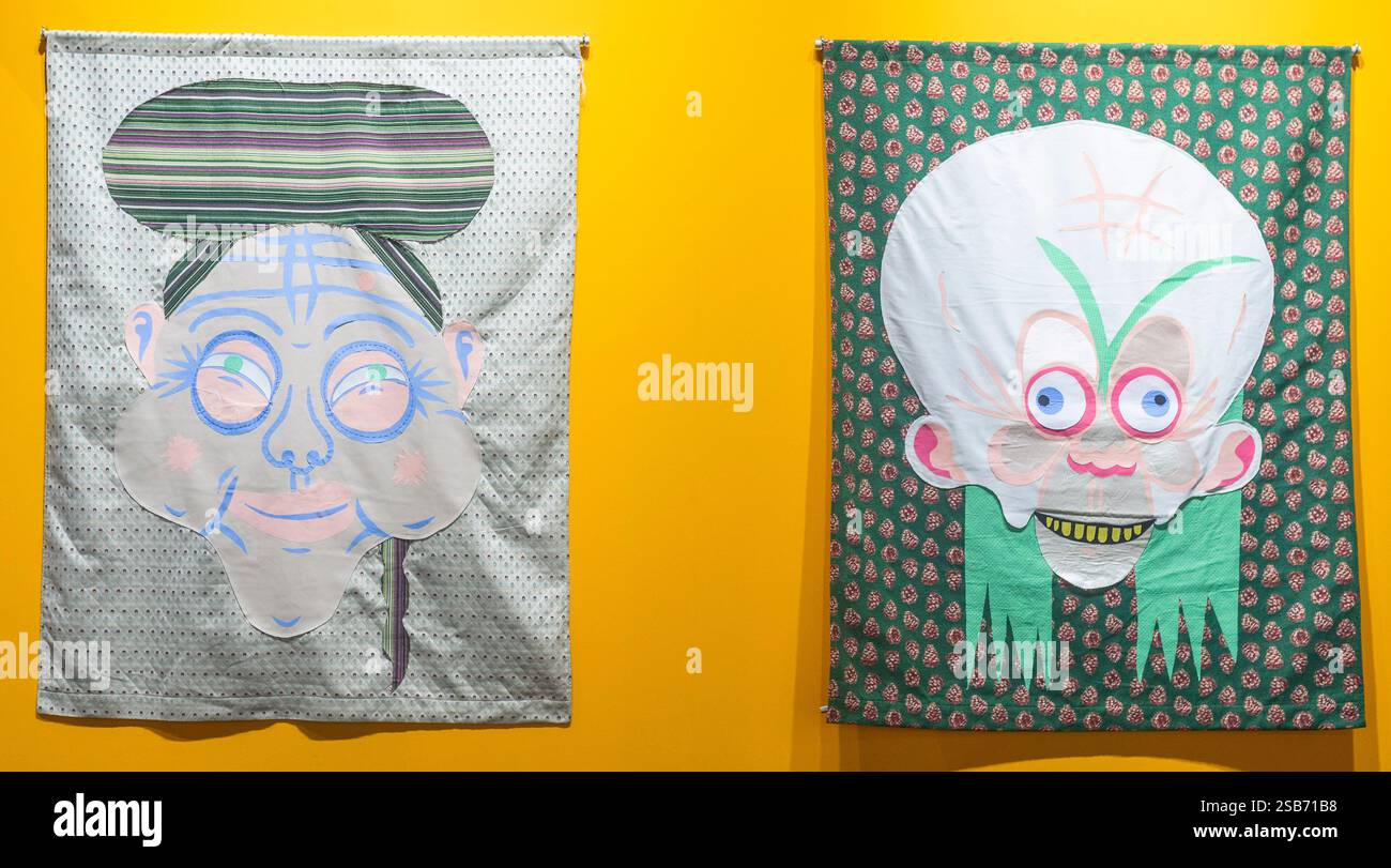 Ginevra, Ginevra, Svizzera. 1 febbraio 2025. Ginevra Svizzera, 02/01/2025: FMAC (Collezione d'Arte Contemporanea della città di Ginevra) presenta LES INSPIRATIONS 2024 durante Art Geneva, Art Fair 2025. Art Geneva, Art Fair 2025, una fiera d'arte di fama internazionale che comprende artisti internazionali, si è svolta presso il Geneva International Exhibition and Convention Center di Ginevra. (Immagine di credito: © Eric Dubost/ZUMA Press Wire) SOLO PER USO EDITORIALE! Non per USO commerciale! Crediti: ZUMA Press, Inc./Alamy Live News crediti: ZUMA Press, Inc./Alamy Live News Foto Stock