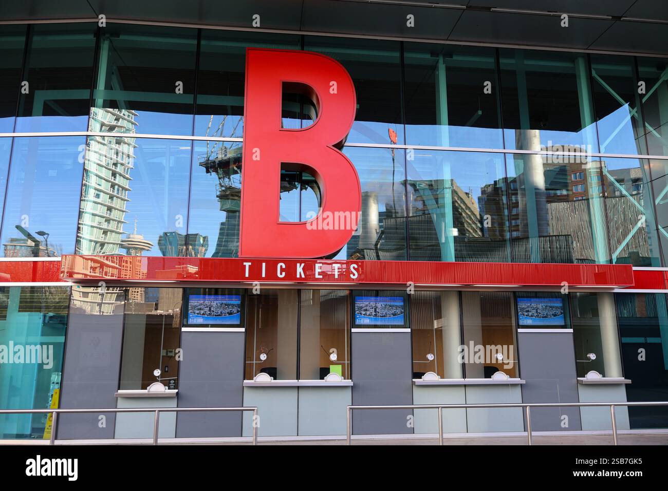 Ingresso al gate B del BC Place Stadium di Vancouver, British Columbia Foto Stock