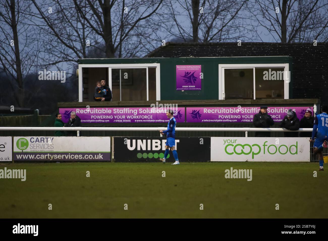 Durante la partita della National League North, Leamington contro Marine Foto Stock