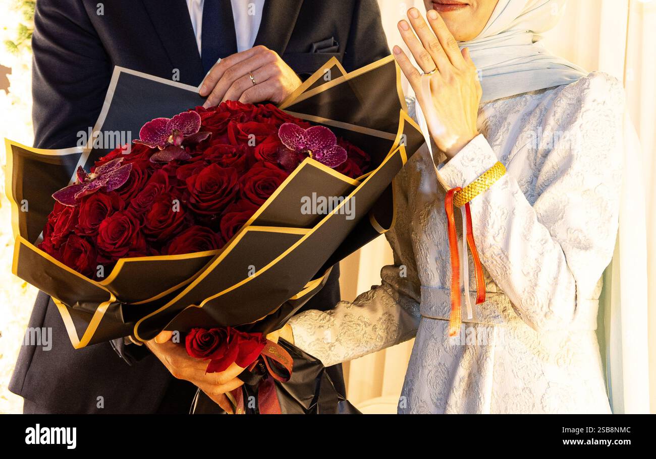 impegno islamico proporre e promessa tradizionale Foto Stock