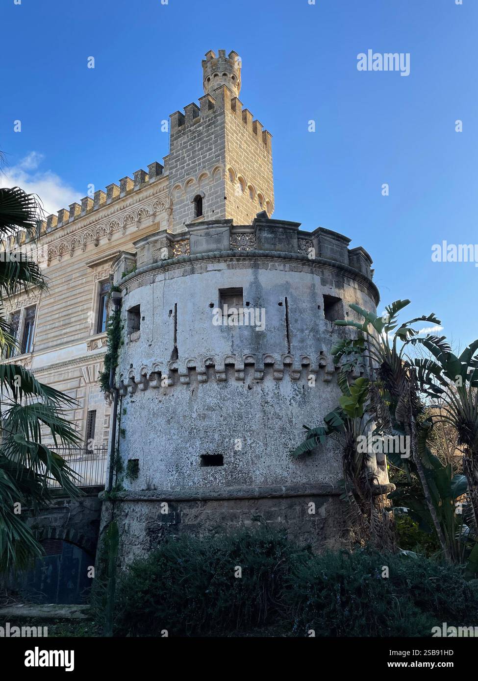 Torri del Castello Acquaviva a Nardo, Italia - Immagine stock catturata con smartphone