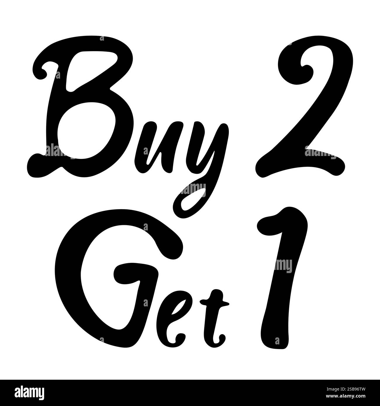 Promozione speciale che incoraggia i clienti ad acquistare due articoli e ad ottenere un'offerta gratuita Illustrazione Vettoriale