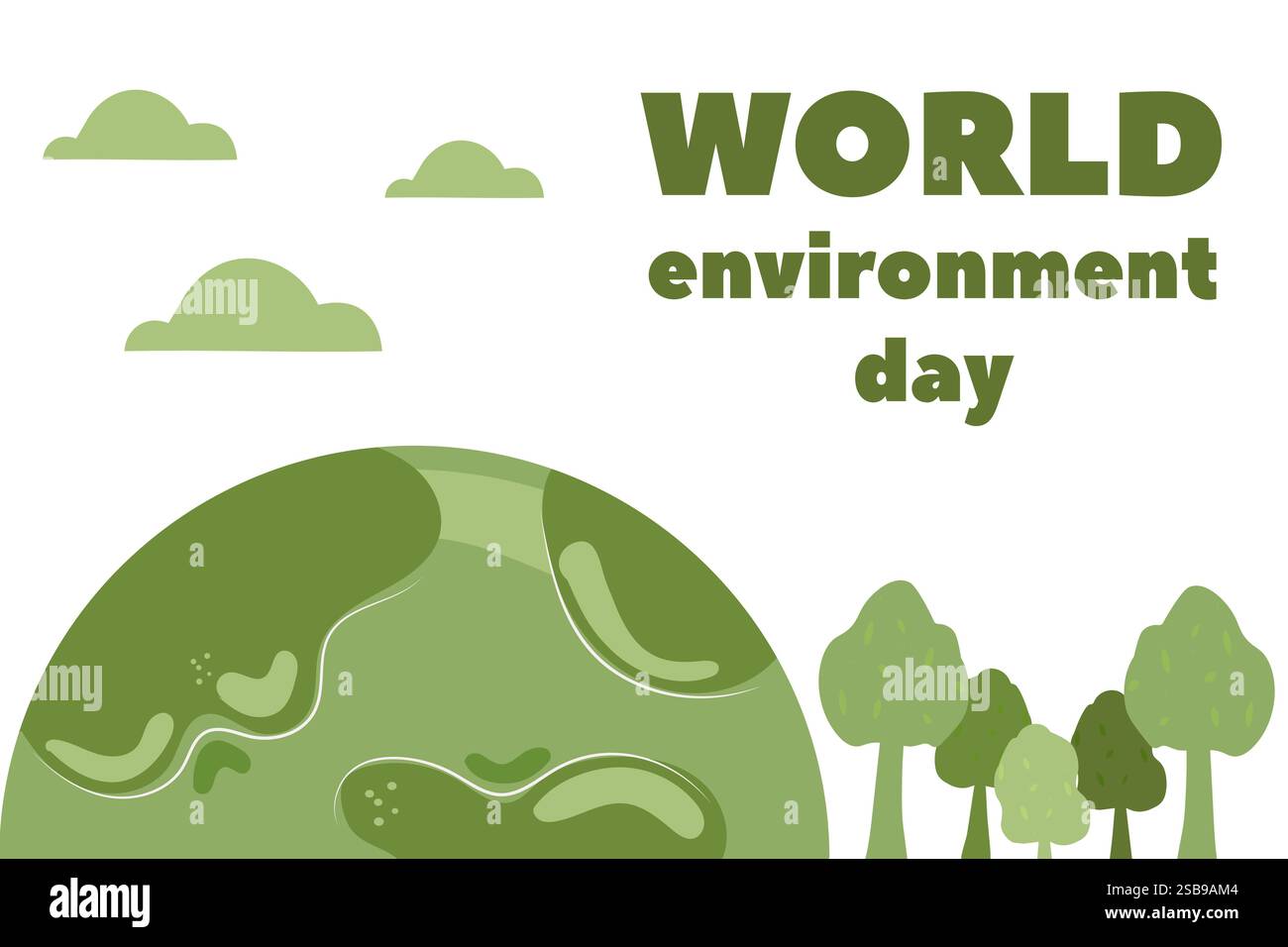 Celebrazione della giornata mondiale dell'ambiente con iniziative ecologiche e campagne di sensibilizzazione Illustrazione Vettoriale
