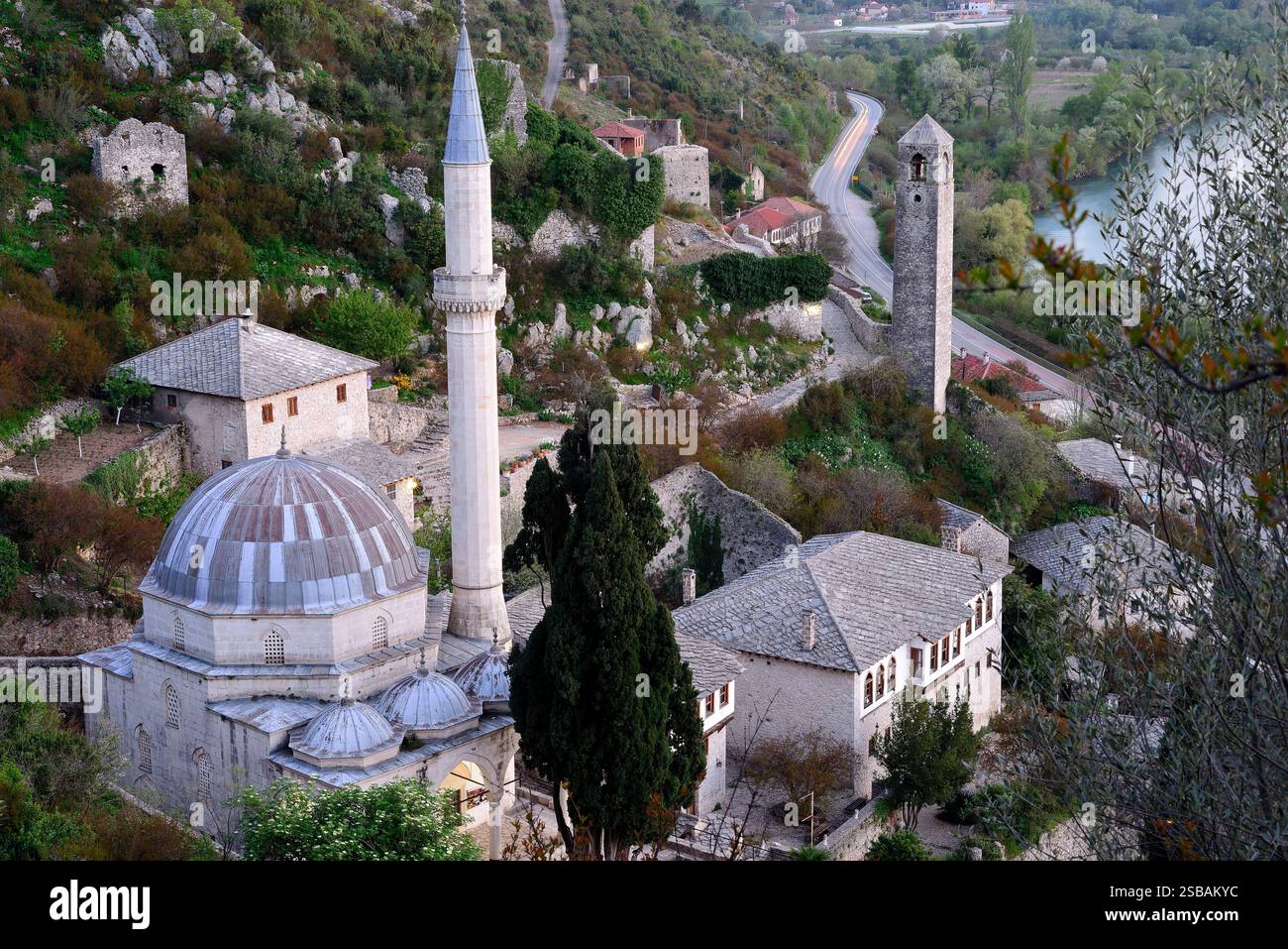 Villaggio di Pocitelj, Capljina, Bosnia-Erzegovina Foto Stock