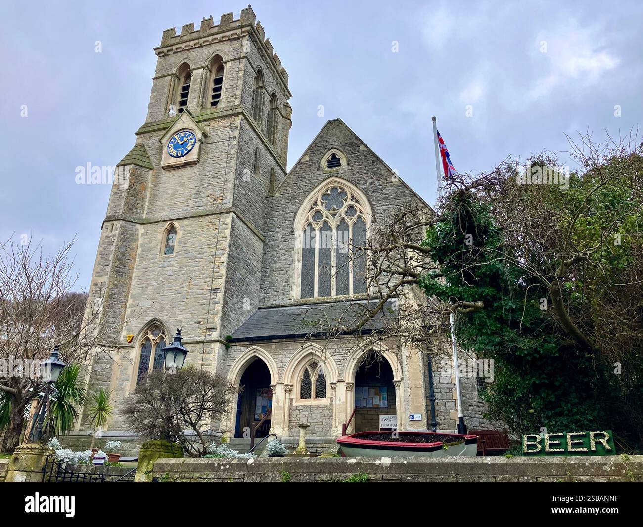 Chiesa di San Michele, birra, Devon - Immagine stock catturata con smartphone