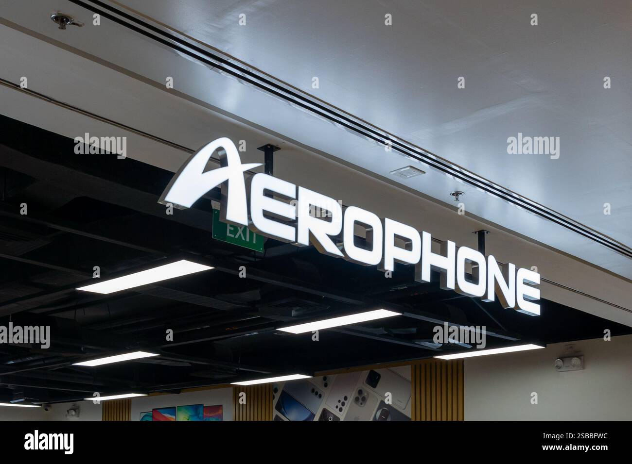 Un negozio Aerophone a Manila, Filippine. Foto Stock