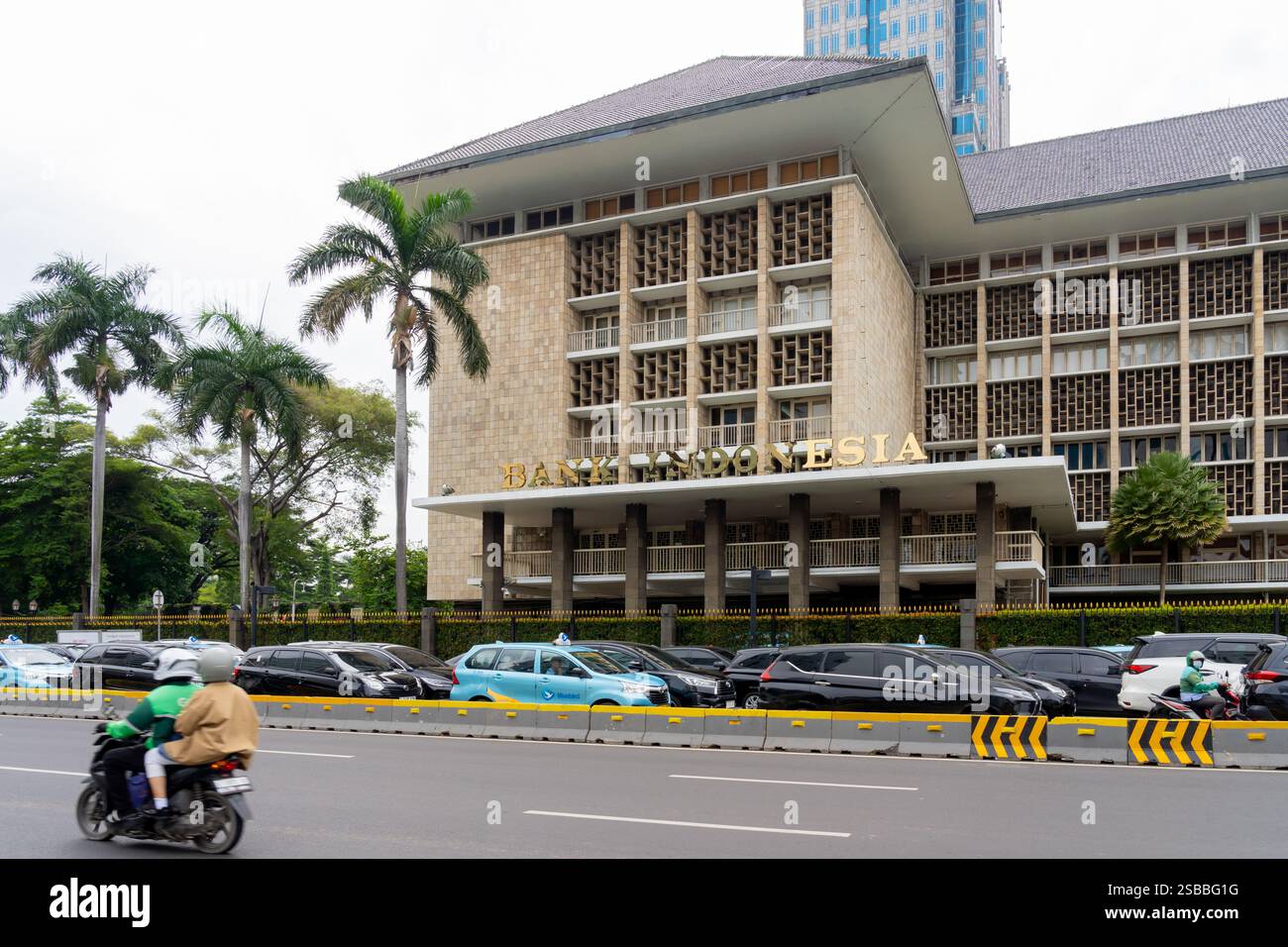 Sede centrale di Bank Indonesia (BI) in MH Thamrin Street a Giacarta. Foto Stock