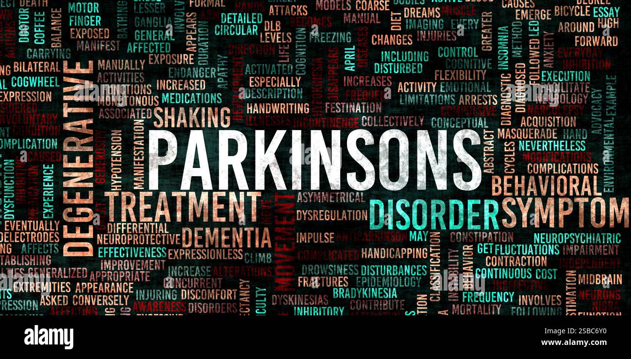 Morbo di Parkinson come concetto di malattia medica Foto Stock