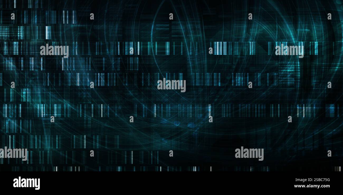 Software medico del futuro con interfaccia futuristica Foto Stock