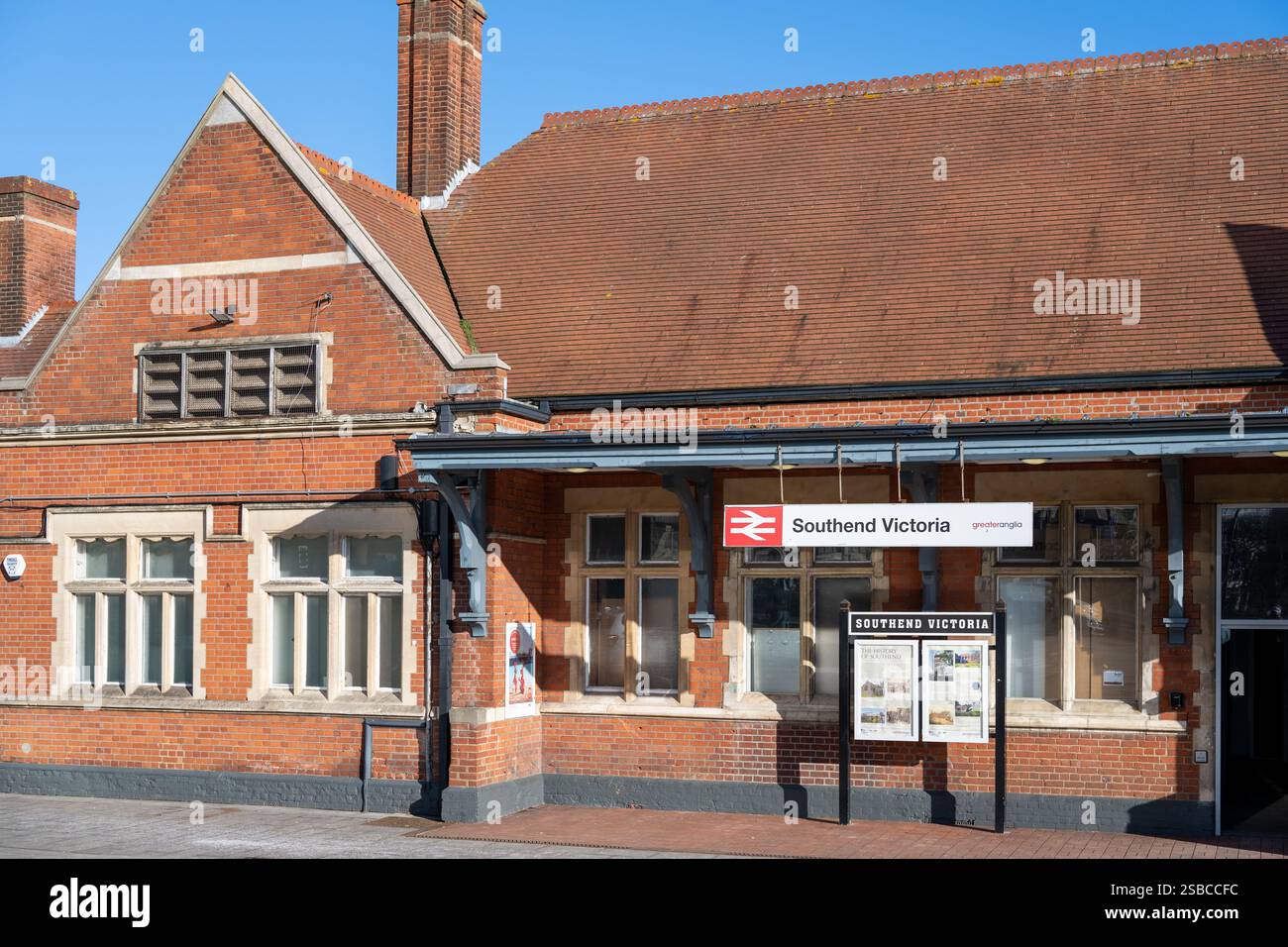 Stazione ferroviaria Southend Victoria in Victoria Avenue, Southend-on-Sea, Essex. Foto Stock