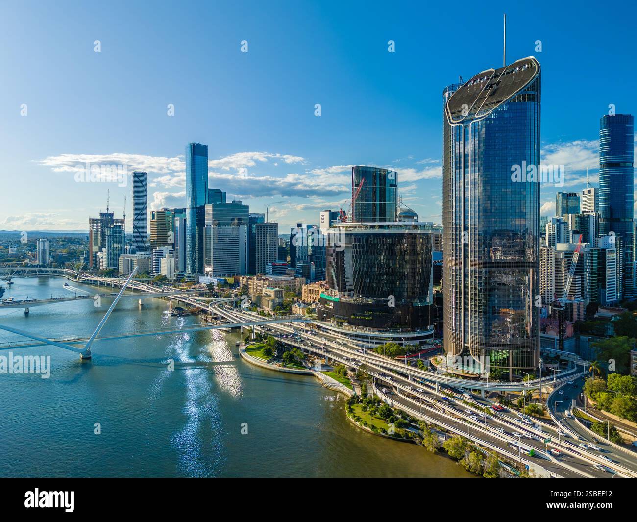 Vista aerea della città di Brisbane in Australia Foto Stock