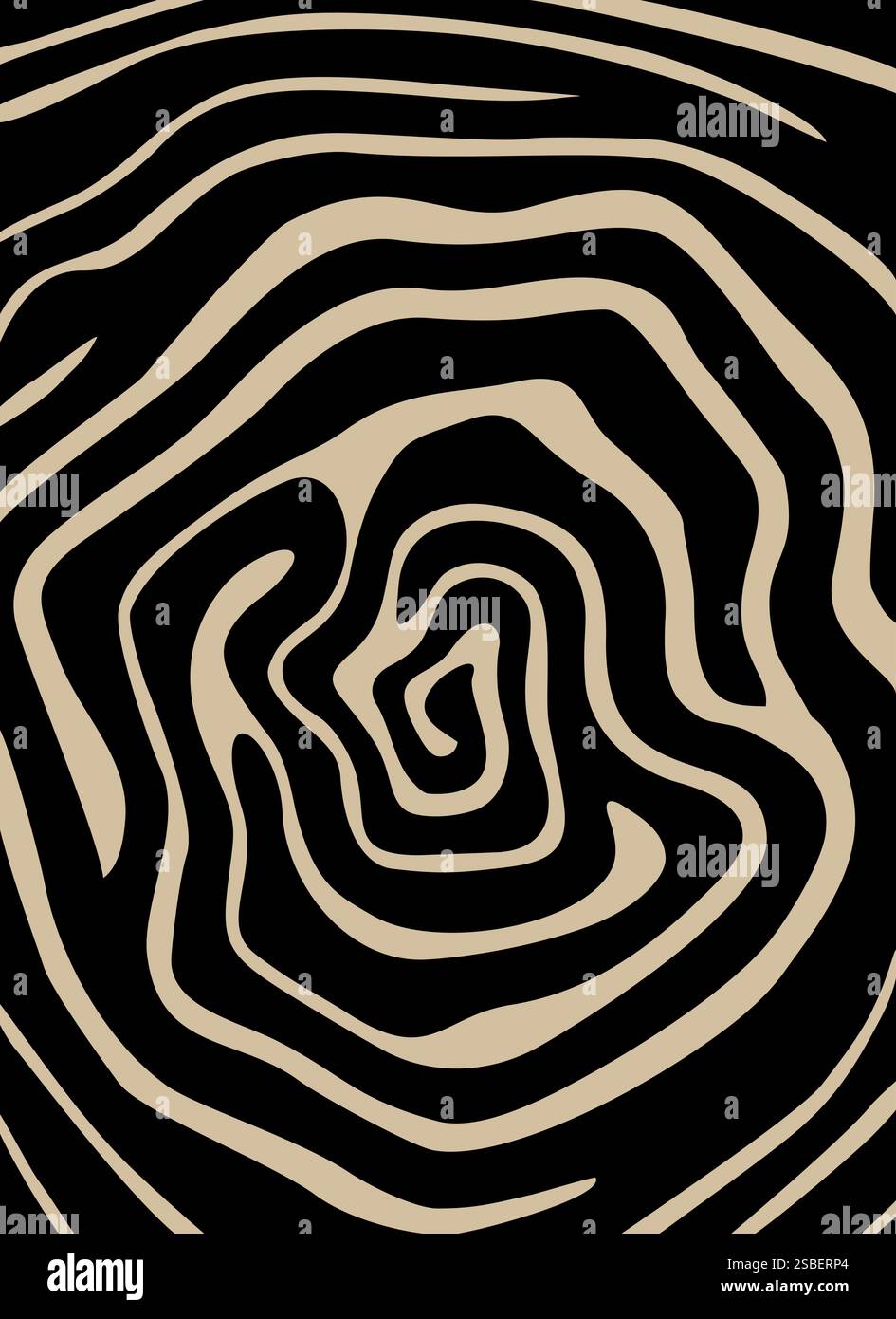 Schema astratto degli anelli ad albero sfondo, grafica poster Illustrazione Vettoriale