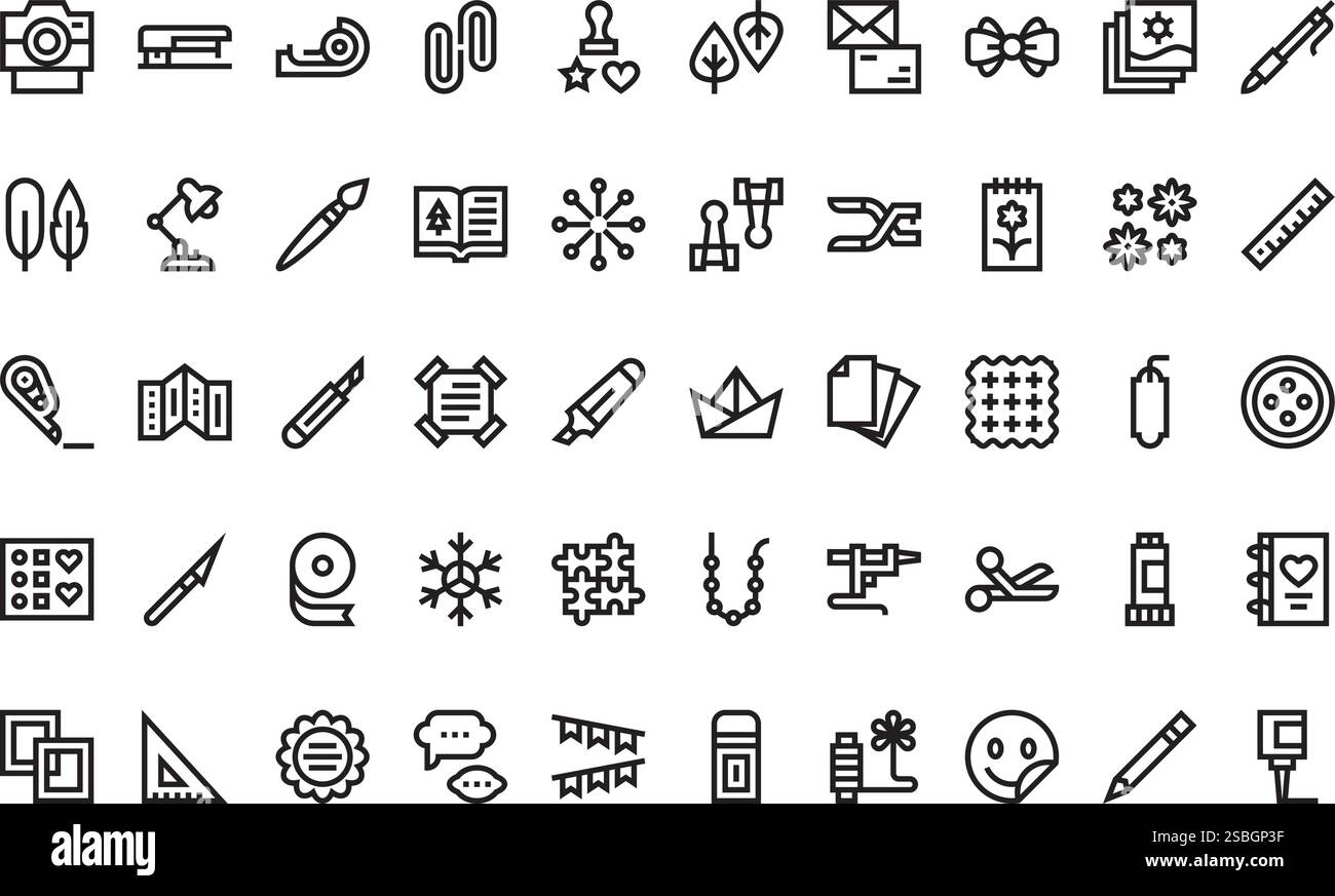 Raccolta di icone vettoriali di alta qualità con traccia modificabile. Ideale per progetti professionali e creativi Illustrazione Vettoriale