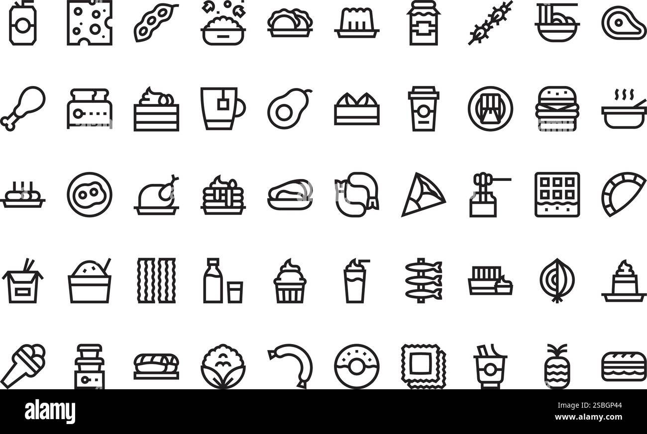 Raccolta di icone vettoriali di alta qualità con traccia modificabile. Ideale per progetti professionali e creativi Illustrazione Vettoriale