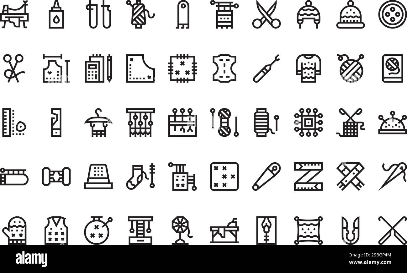 Raccolta di icone vettoriali di alta qualità con traccia modificabile. Ideale per progetti professionali e creativi Illustrazione Vettoriale