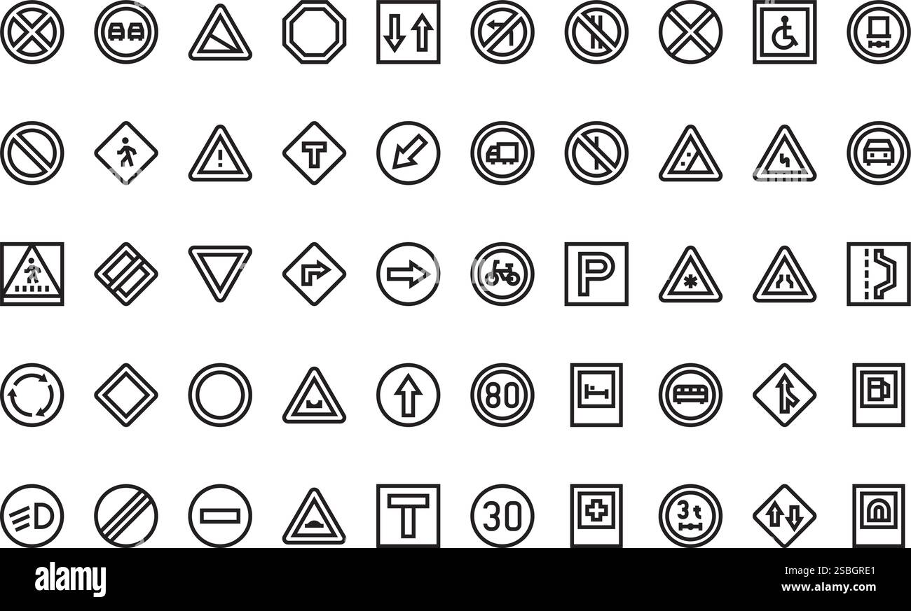 Raccolta di icone vettoriali di alta qualità con traccia modificabile. Ideale per progetti professionali e creativi Illustrazione Vettoriale