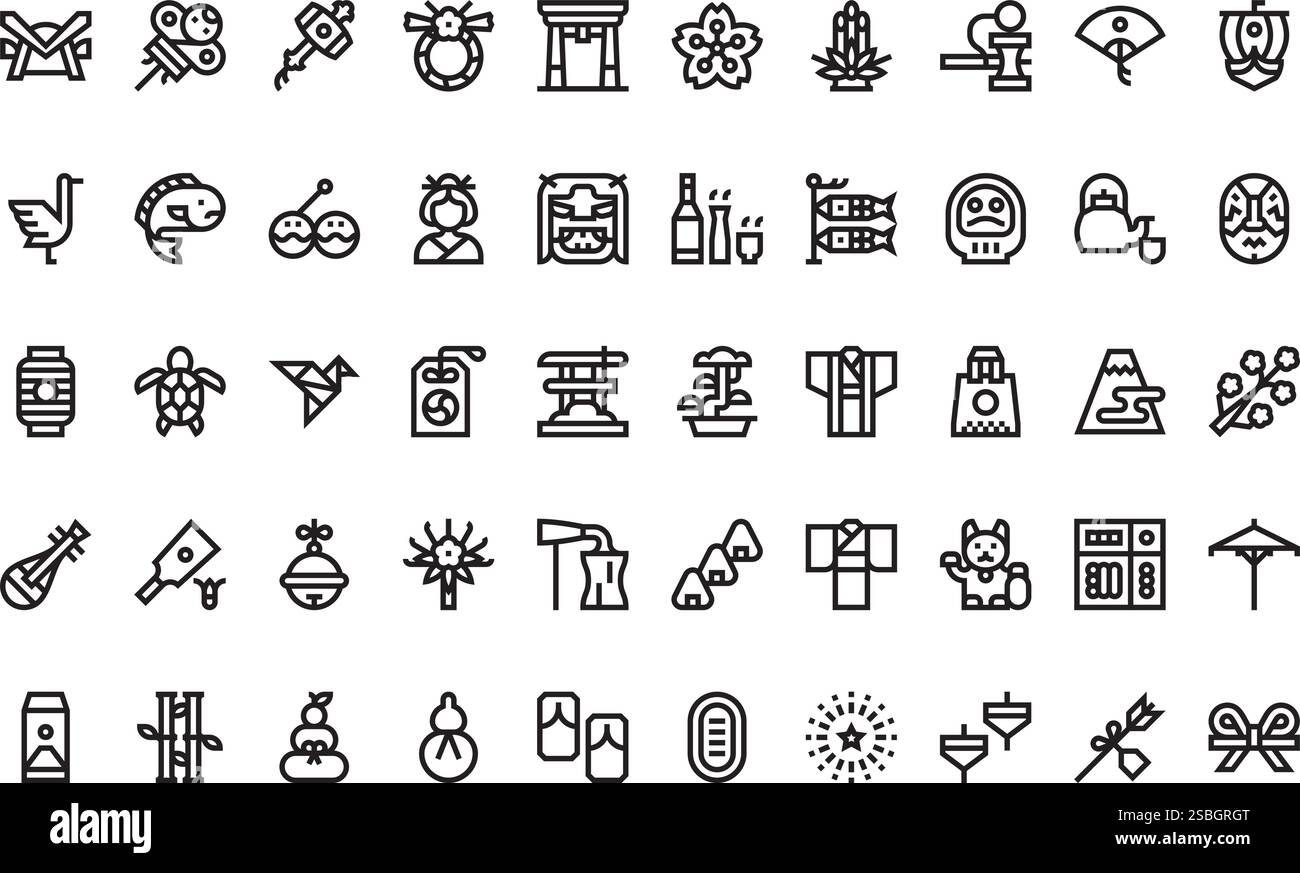 Raccolta di icone vettoriali di alta qualità con traccia modificabile. Ideale per progetti professionali e creativi Illustrazione Vettoriale