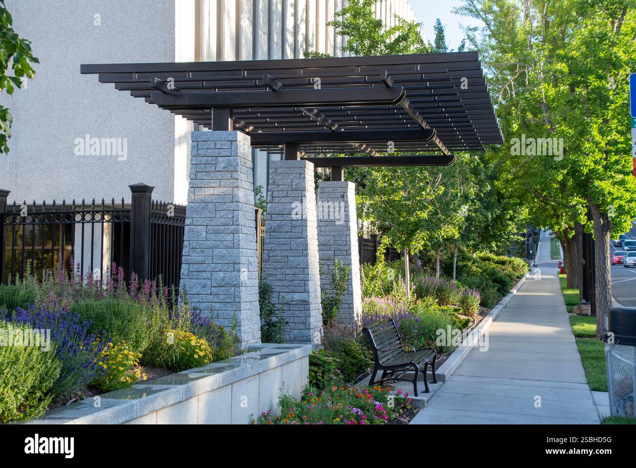 Passeggiata tranquilla a Salt Lake City, Utah Foto Stock